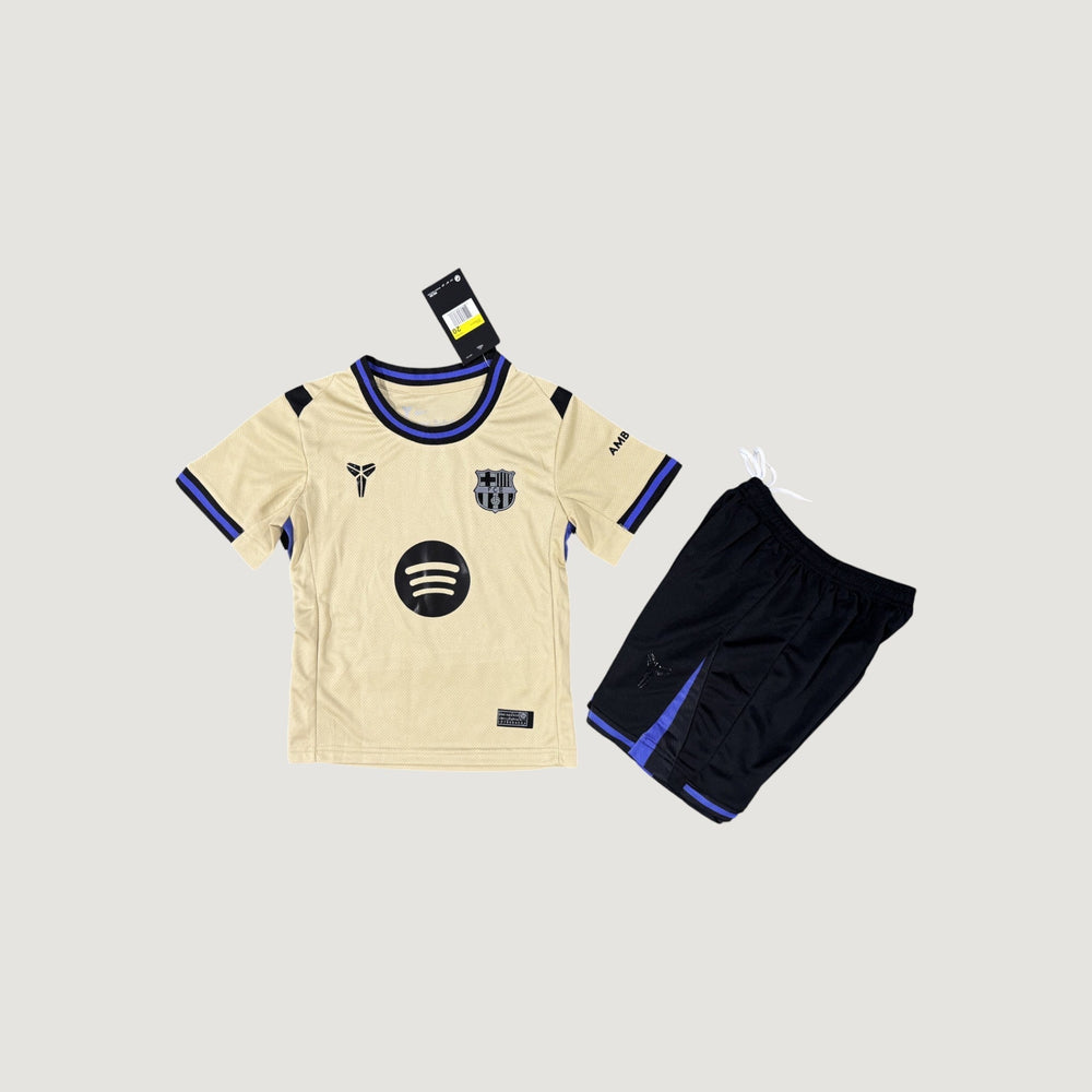 FC Barcelone – Maillot Extérieur Enfant 25/26 – Doré & Noir